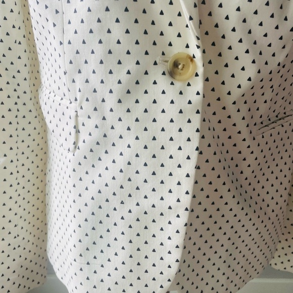 J. Crew White and Black Geometric Blazer - Picture 2 of 10